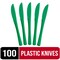 Party Solids 100 Pcs Disposable Utensils – Heavy Duty Plastic Cutlery Set – Premium Plastic Forks, Spoons or Knives for Parties, Events, Catering & Tableware Supplies by Exquisite
